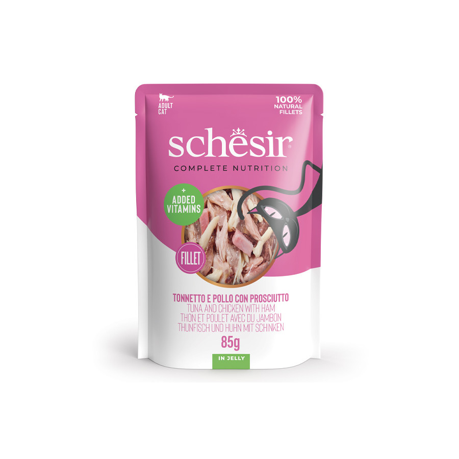 SCHESIR Hähnchen und Schinken in Gelee 85 gr.