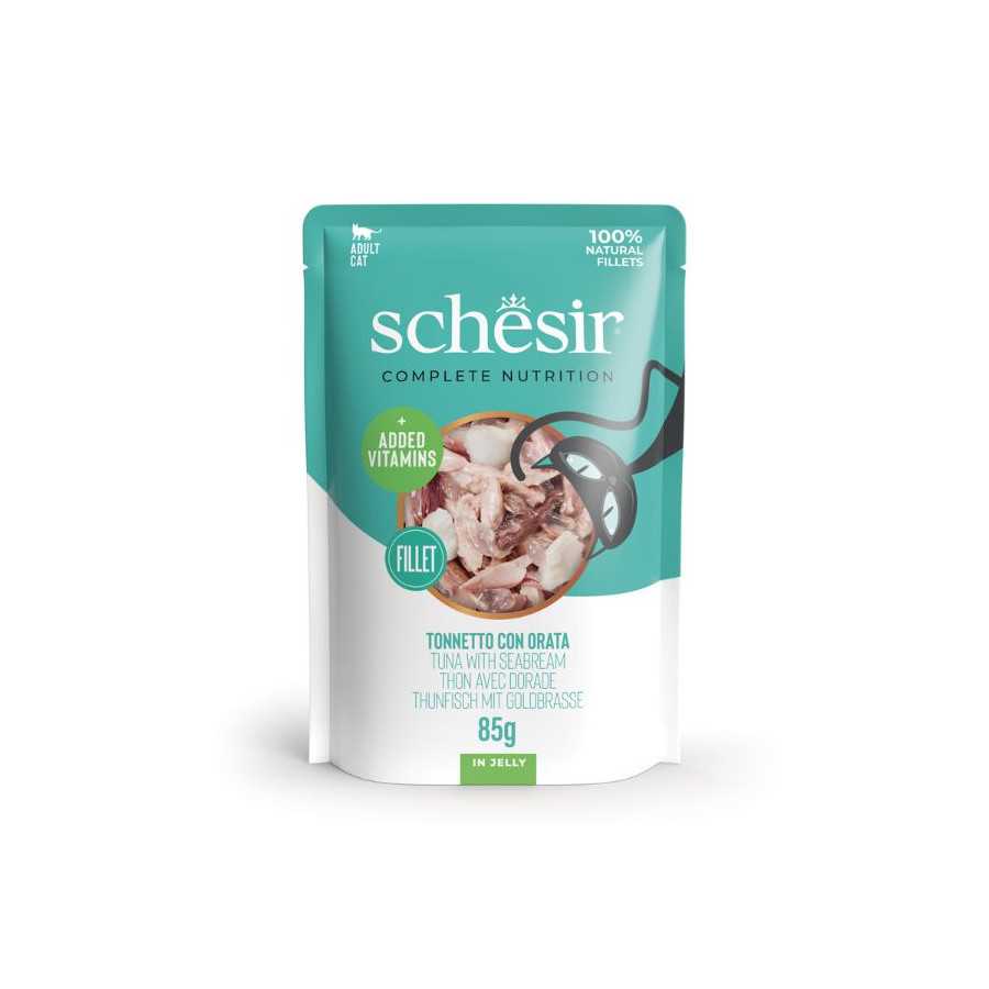 SCHESIR Filets de thon et Daurade en gelée 85 g.