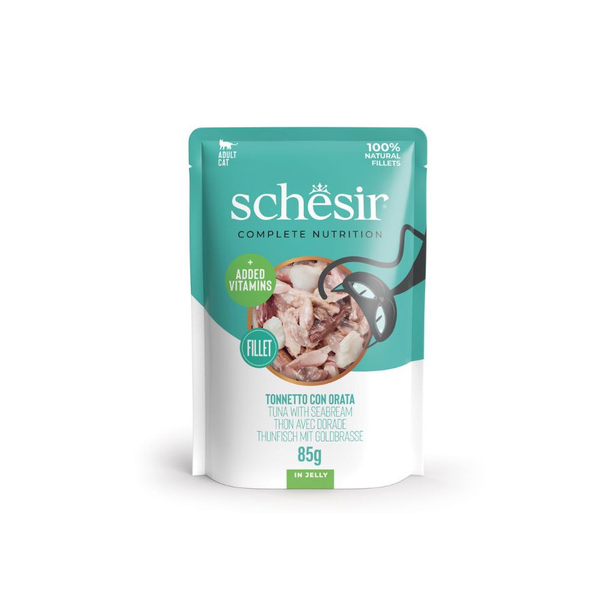 SCHESIR Thunfisch- und Goldbrassenfilets in Gelee 85 gr.