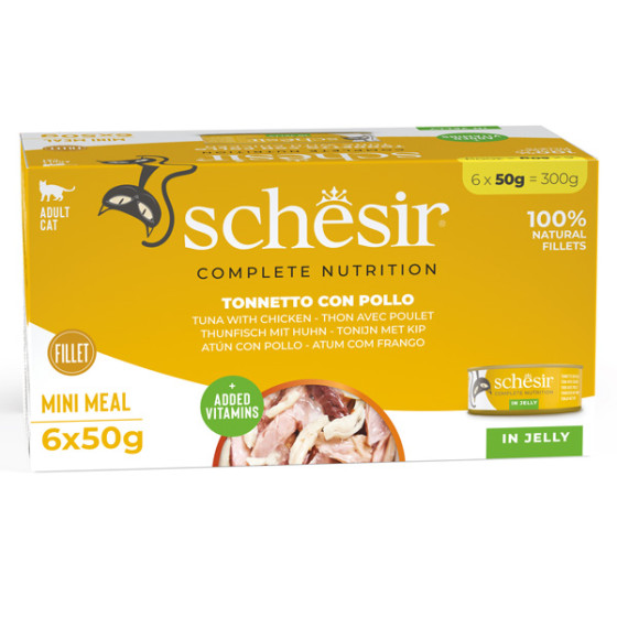 SCHESIR Tonnetto con Filetti di Pollo in Gelatina (6 lattine da 50 gr.) -