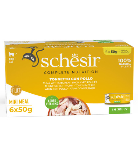 SCHESIR mit Hähnchenfilets in Gelee (6 Dosen à 50 gr.) -