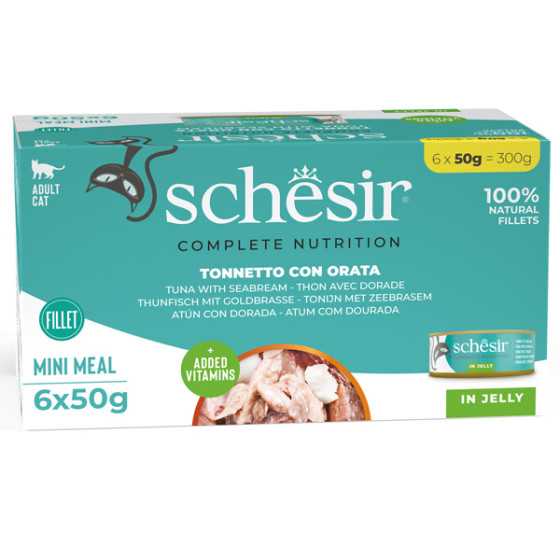 SCHESIR Tonnetto con Orata in Gelatina (6 lattine da 50 gr.) - 