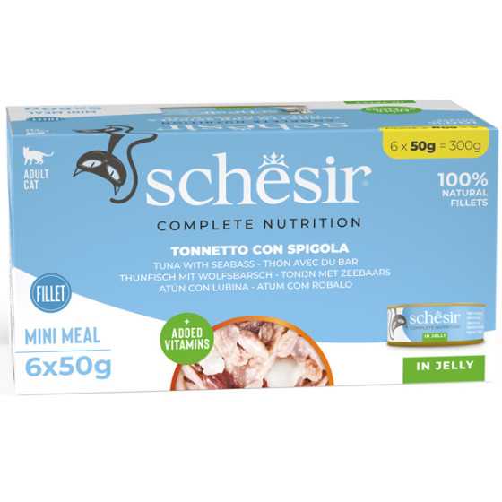 SCHESIR Tonnetto con Salmone in Gelatina (6 lattine da 50 gr.) - 