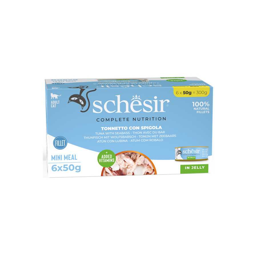 SCHESIR Tonnetto avec Saumon en gelée (6 boîtes 50 g.) SCHESIR Tonnetto avec Saumon en gelée (6 boîtes 50 g.)