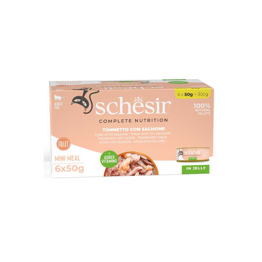 SCHESIR Tonnetto avec Saumon en gelée (6 boîtes 50 g.) SCHESIR Tonnetto avec Saumon en gelée (6 boîtes 50 g.)
