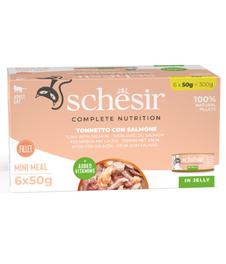 SCHESIR Tonnetto con Salmone in Gelatina (6 lattine da 50 gr.) - 