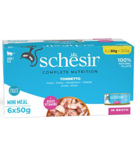 SCHESIR Tonnetto al Naturale in Acqua di Cottura (6 lattine da 50 gr.) - 