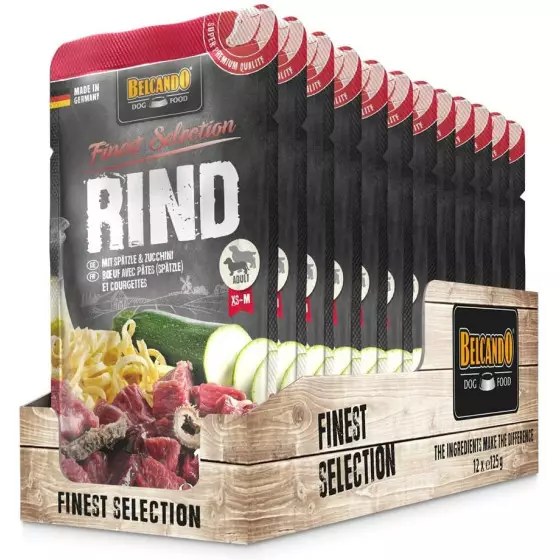 Belcando Manzo con gnocchetti di farina e zucchine 12X125 gr. (bustine) - 