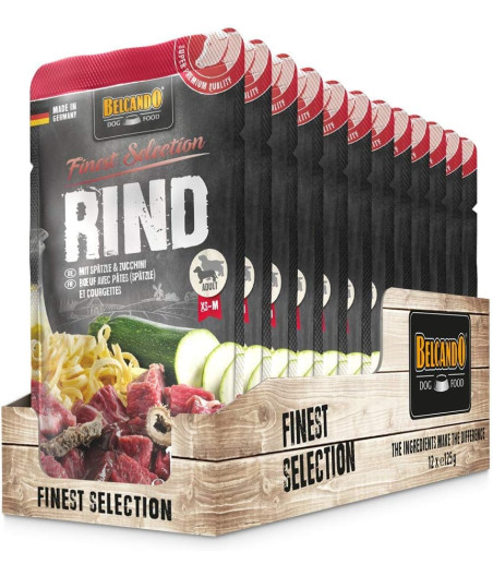 Belcando Manzo con gnocchetti di farina e zucchine 12X125 gr. (bustine) -