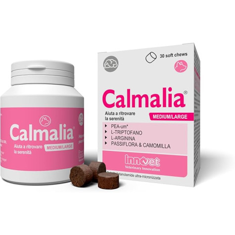 INNOVET CALMALIA 30 Chews Masticabili Medium Large, per Cani da 10 a 30 kg -