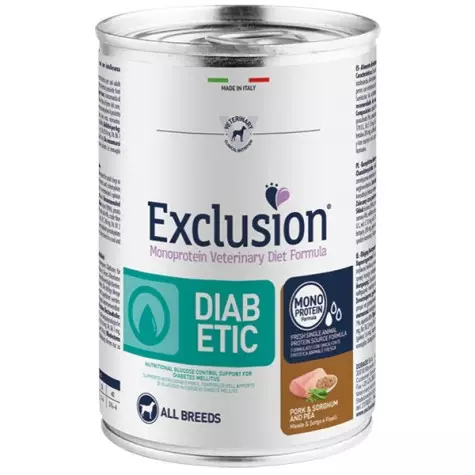 Exclusion Diabetic Adult Monoprotein Pork and Sorghum 200 Gr. -