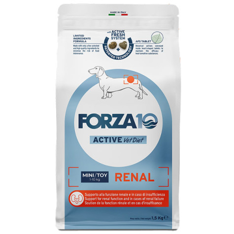 Forza10 Active Renal Minispielzeug für erwachsene Hunde, 1,5 kg –