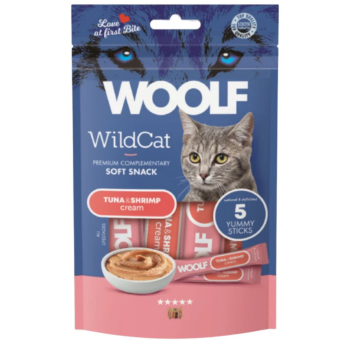 WOOLF Snack Gatto Soft Cream Tonno e Gamberetti 70 gr - 