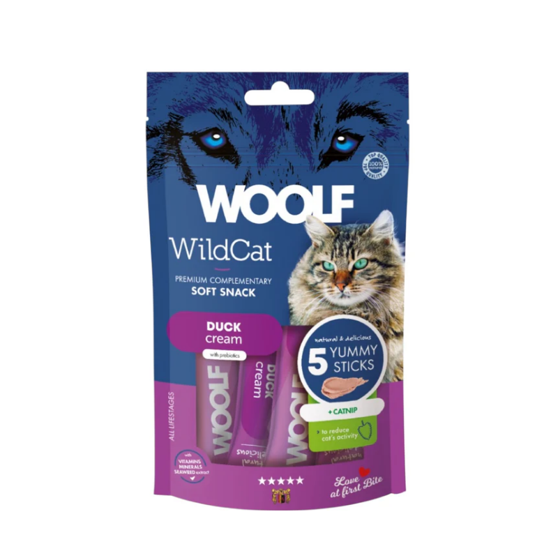 WOOLF Cat Snack Soft Cream Duck 70gr