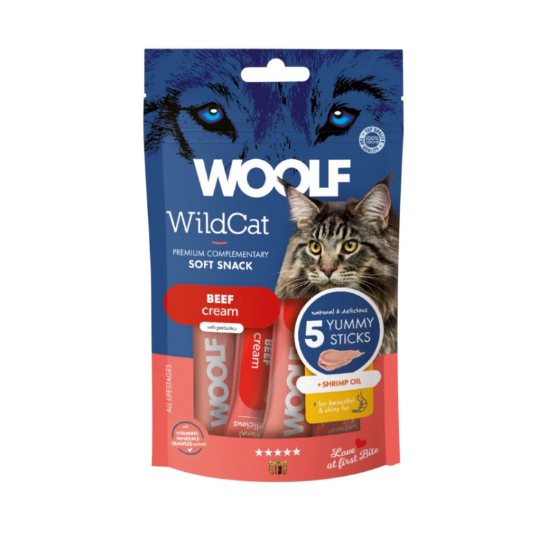 WOOLF Snack Chat Soft Cream Bœuf 70gr WOOLF Snack Chat Soft Cream Bœuf 70gr