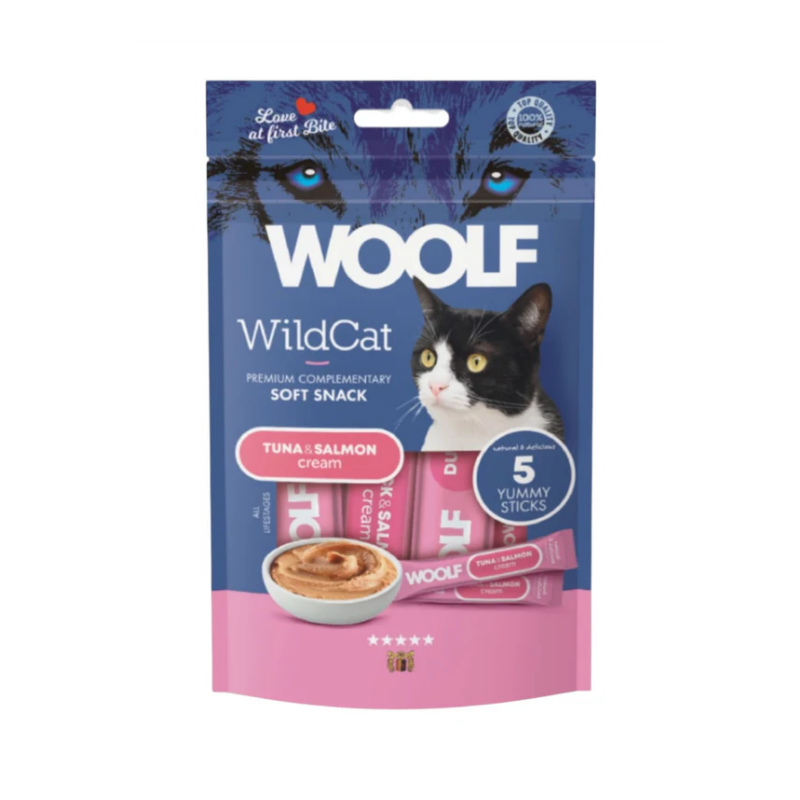 WOOLF Snack Chat Soft Cream Thon et Saumon 70 g WOOLF Snack Chat Soft Cream Thon et Saumon 70 g