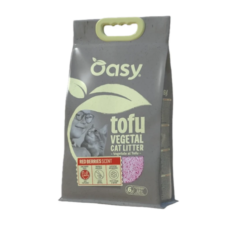 OASY Lettiera Vegetale Gatto Tofu Red Berries 6L - 