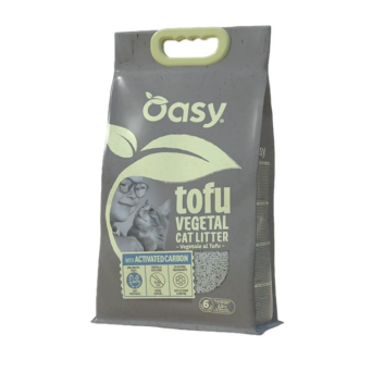 OASY Lettiera Vegetale Gatto Tofu Activated Carbon 6L - 