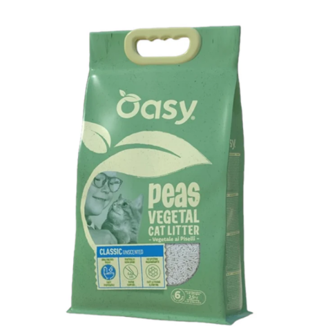OASY Lettiera Vegetale Piselli Classic Unscented 6L - 