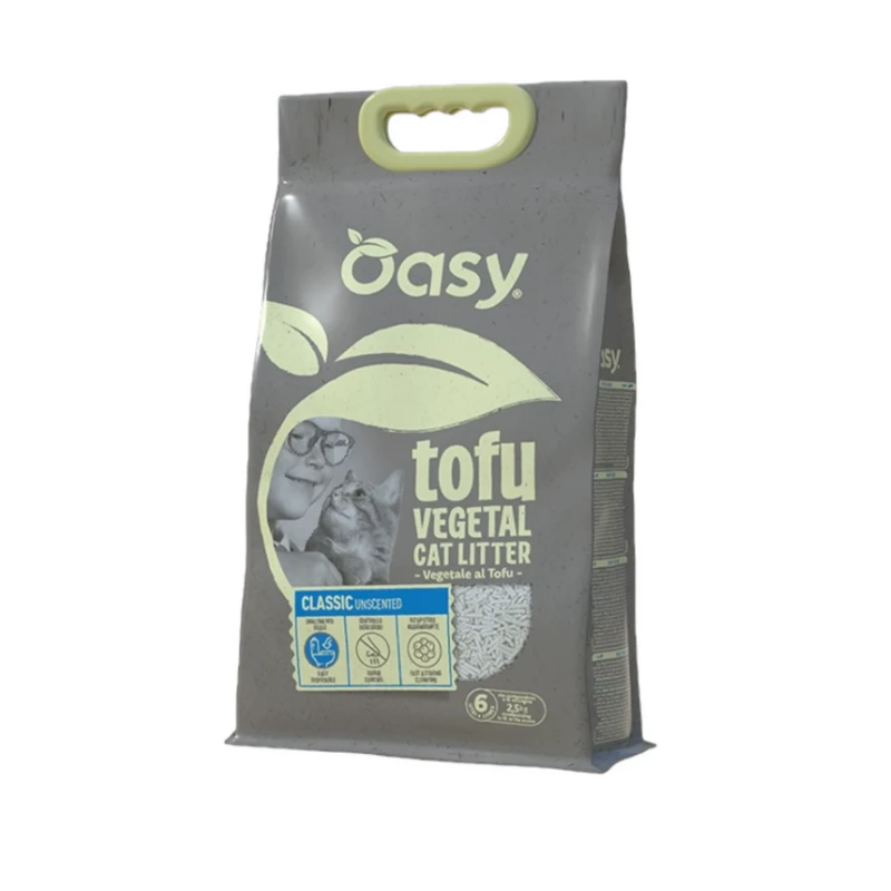 OASY Lettiera Vegetale Gatto Tofu Classic Unscented 6L