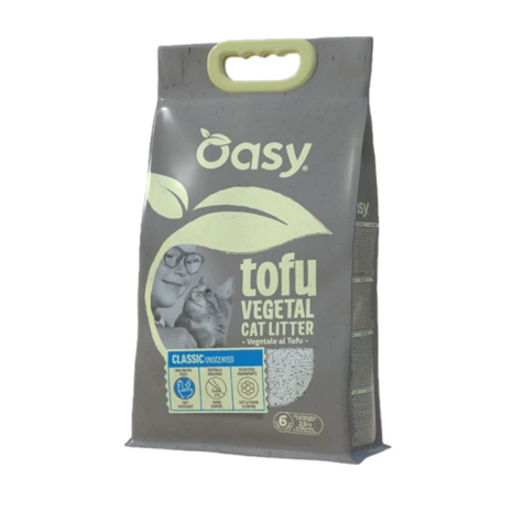 OASY Lettiera Vegetale Gatto Tofu Classic Unscented 6L - 