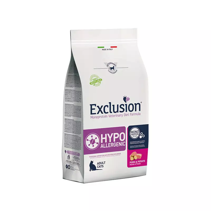 Exclusion Diet Cat Hypoallergenic Maiale e Patate 1,5 KG.