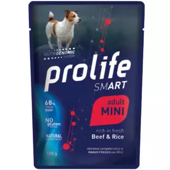 Prolife Smart Adult Mini-Rinderreis nass 100 Gr. -