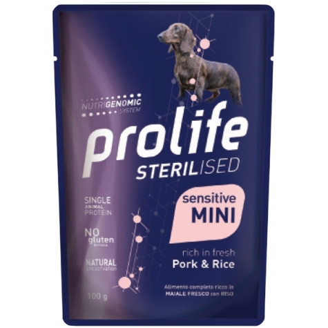 Prolife Sterilised Sensitive Adult Mini Pork Rice 100 GR. - 