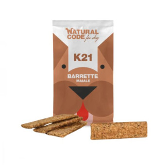 Natural Code Snack Pork Bars for Dogs 4X25 gr. -