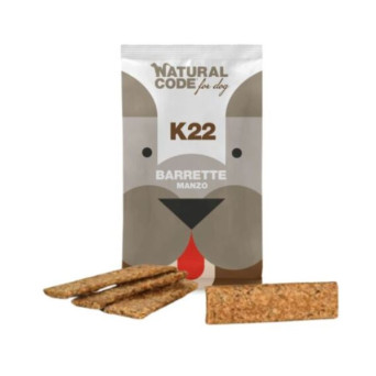 Natural Code Snack Barrette al Manzo Per Cani 4X25 gr. -