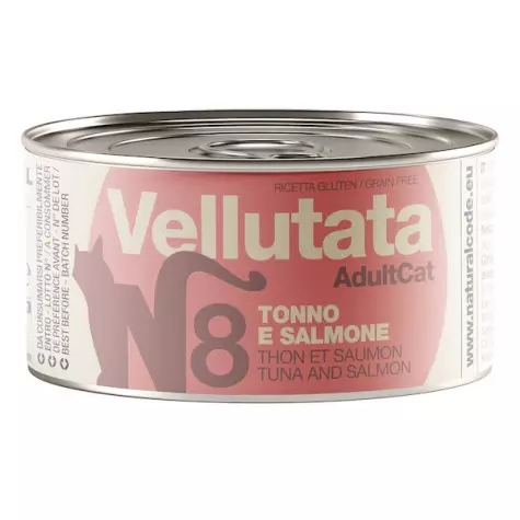 NATURAL CODE VELVETY N8 TUNA AND SALMON 85 GR. -