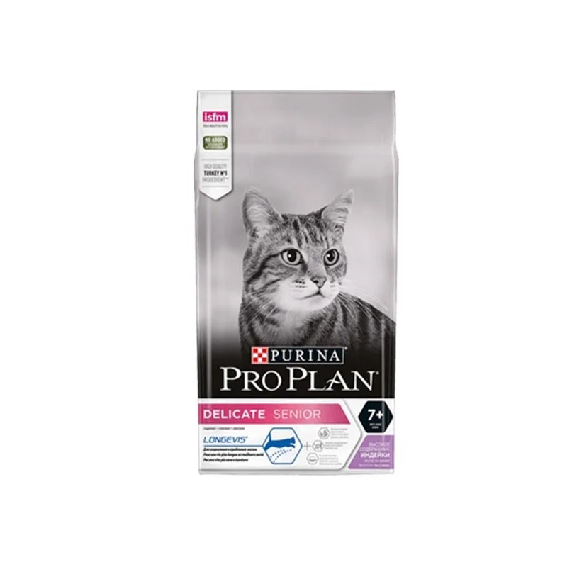 PURINA Pro Plan Delicate Longevis Senior 7+ Rich in Turkey 1,5 Kg.