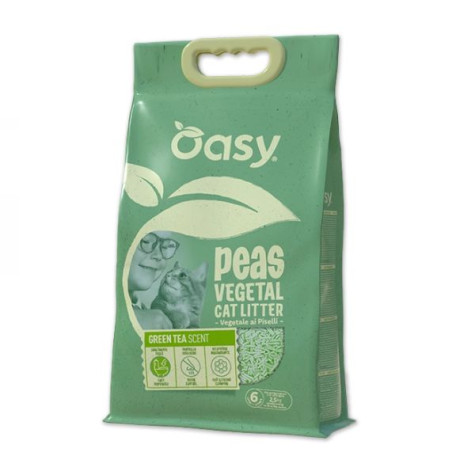 Oasy Lettiera Vegetale ai Piselli Green Tea 6 LT - 