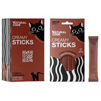 LEV SNACK Katze cremiger Thunfisch und Jakobsmuscheln 4X14 gr. -