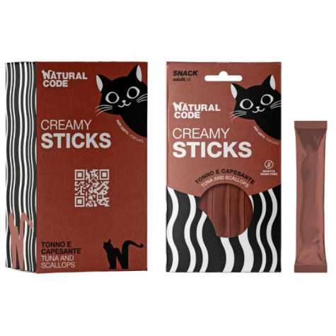 LEV SNACK gatto creamy stick tonno e capesante 4X14 gr. - 