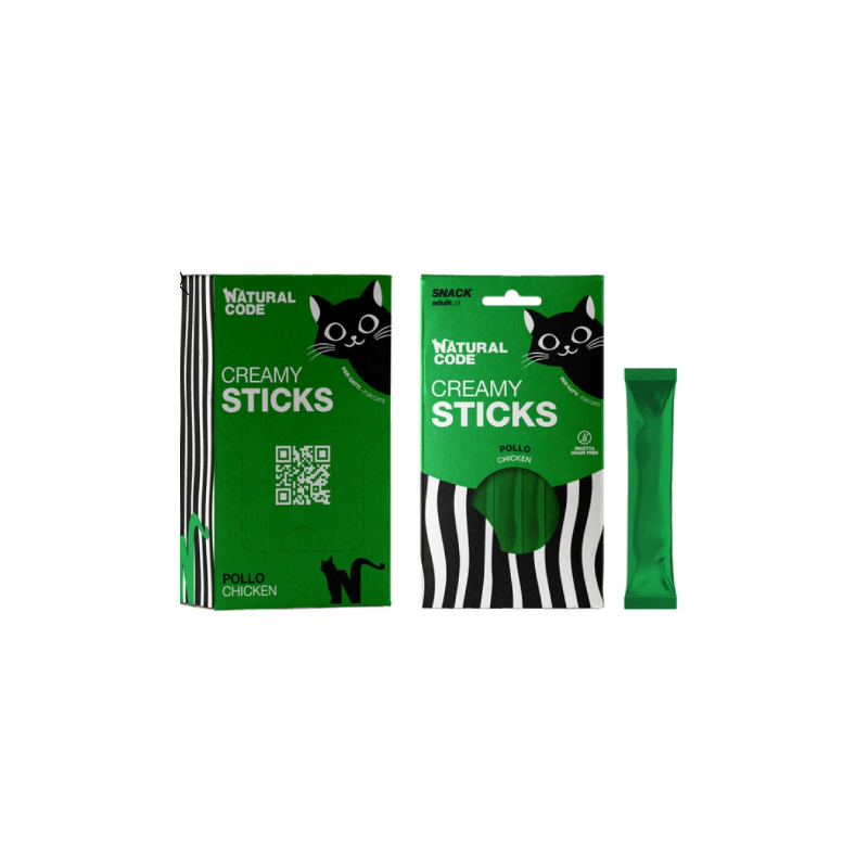 Natural tail cat creamy sticks chicken 4x14 gr. Natural tail cat creamy sticks chicken 4x14 gr.