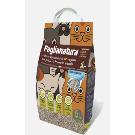 Paglianatura Lettiera Bioattiva Naturale Per Gatti 6 Lt. - 
