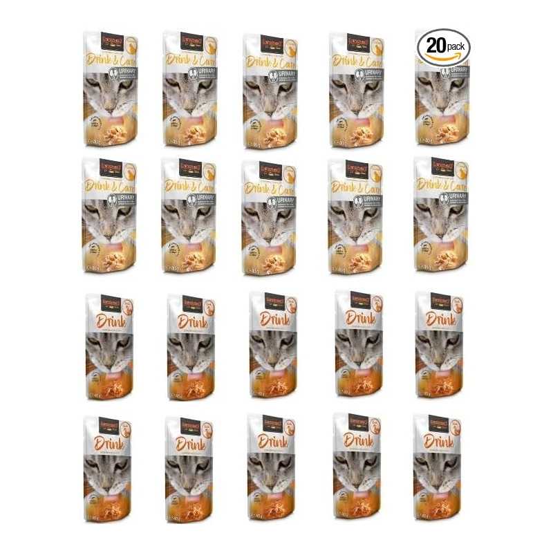 Leonardo Drink [20 x 40 g Confezione multipla Mix Di Sapori (10 Urinary Pollo 10 x Anata)
