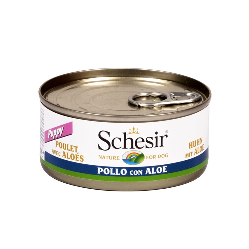 Schesir Cane Puppy Chicken Fillets with Aloe in Jelly 6 cans 150 g.