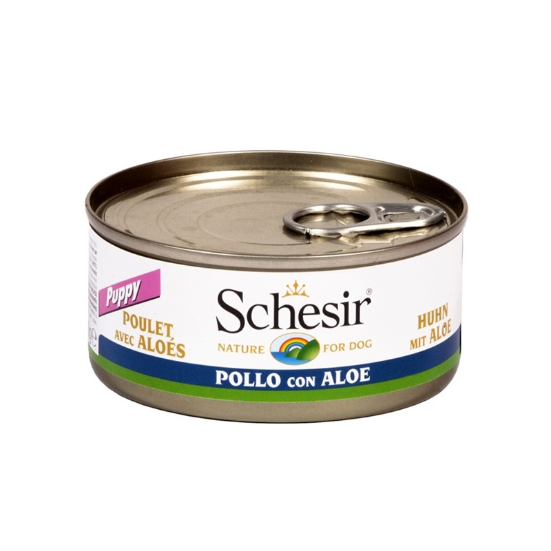 Schesir Chien Puppy filets de poulet avec Aloe en gelée 150 g