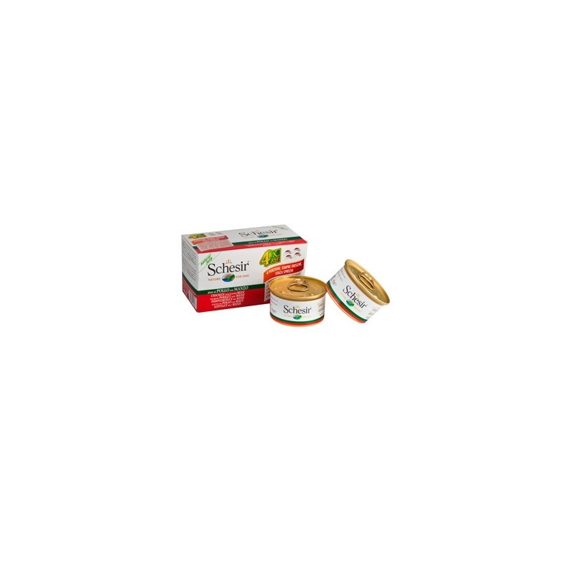 SCHESIR filets de poulet avec bœuf en gelée 4 x 85 g SCHESIR filets de poulet avec bœuf en gelée 4 x 85 g
