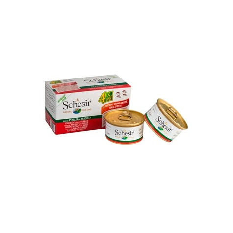 SCHESIR filets de poulet avec bœuf en gelée 4 x 85 g