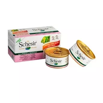 SCHESIR Filetti di Pollo con Agnello in Gelatina 4x85 gr. - 