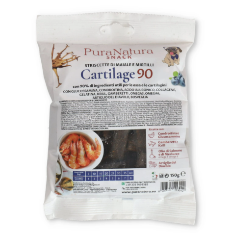 Pura Natura Cartilage 90 Snack per Cani 150 gr. - 