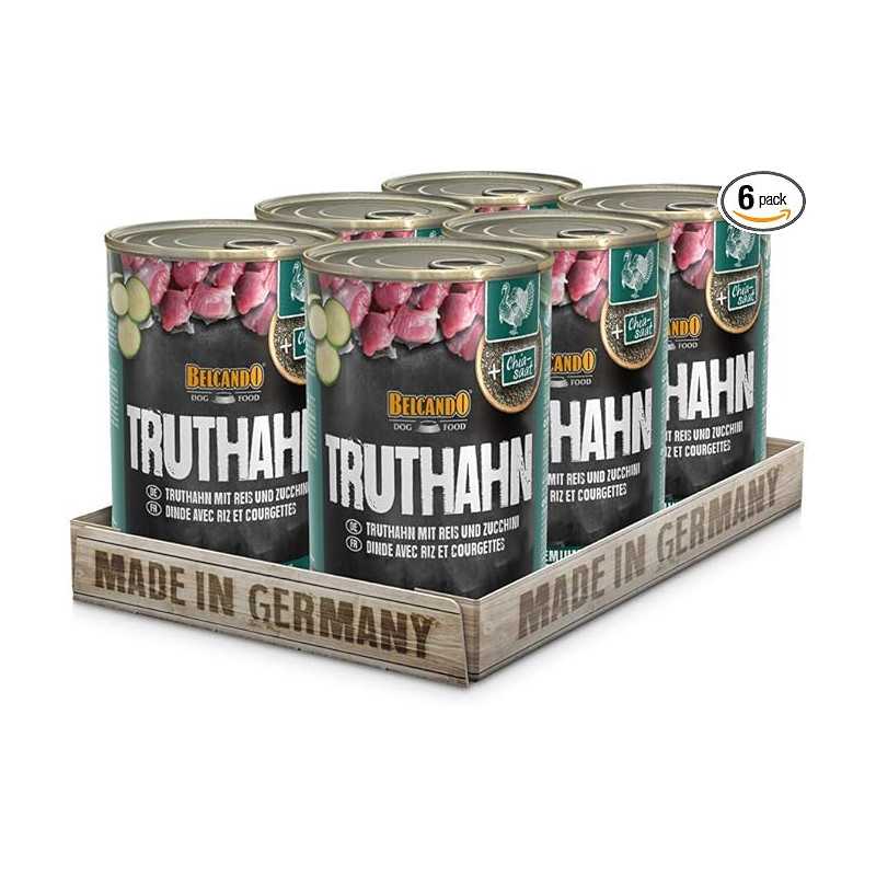 Belcando Quality Selection Tacchino con riso e zucchine 6 lattine da 400 g - Umido per cani