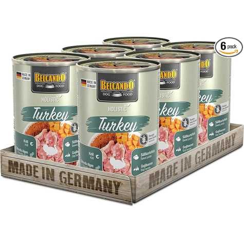 Belcando Holistic Tacchino 6 lattine da 400 g - Umido Holistic senza cereali al tacchino