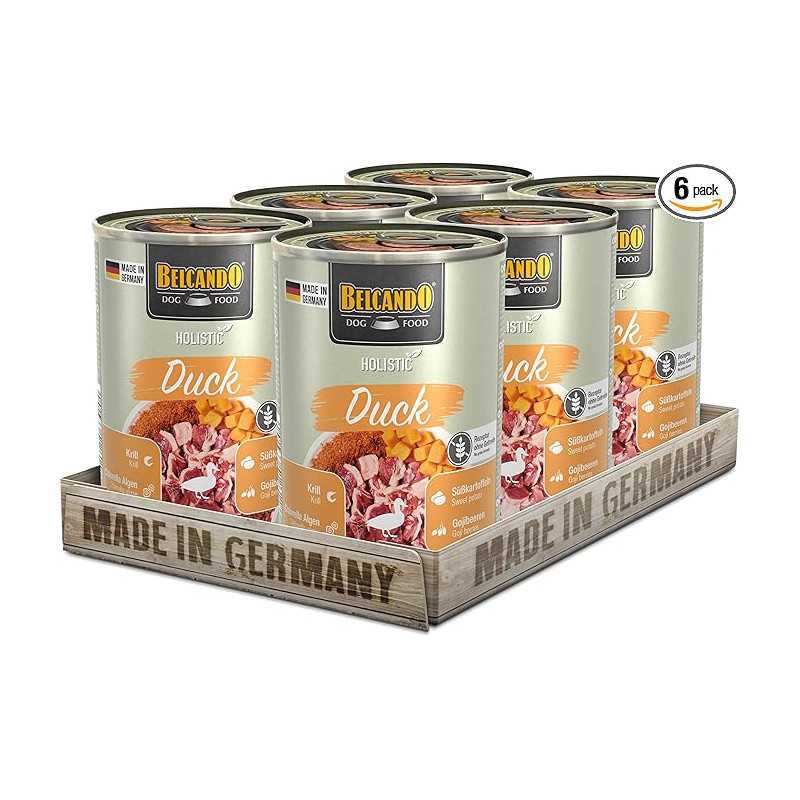 Belcando Holistic Anatra 6 lattine da 400 g - Umido Holistic senza cereali all'anatra Belcando Holistic Anatra 6 lattine da 400 g - Umido Holistic senza cereali all'anatra