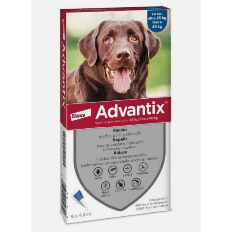 Advantix Spot-On cane 25/40 kg. (6 pipette)