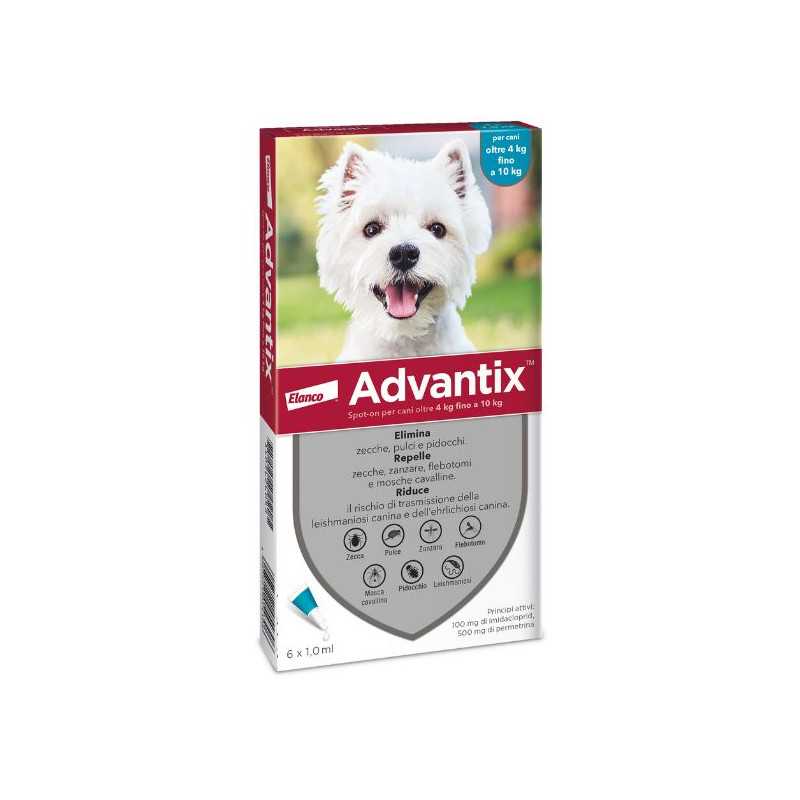 Advantix Spot-On 4-10 Hund (6 Pipetten) Advantix Spot-On 4-10 Hund (6 Pipetten)