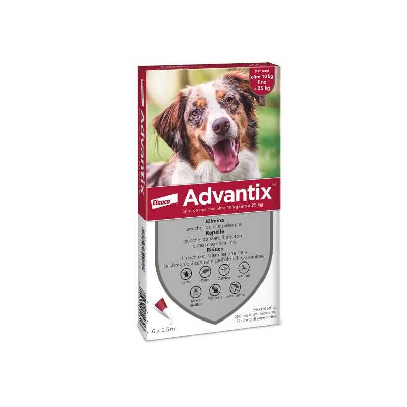 Advantix Spot-On Cane 10-25 KG (6 pipette) Advantix Spot-On Cane 10-25 KG (6 pipette)